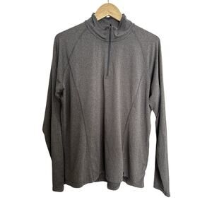 REI 2XL Grey Lightweight Pullover Fleece Zip Active Skiing Hiking Outdoor XXL